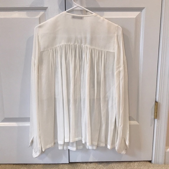 Beautiful Off-White Peasant Blouse From Paris - Picture 3 of 3
